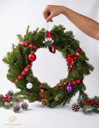 Christmas Wreath Handcrafted Real Nordmann Fir