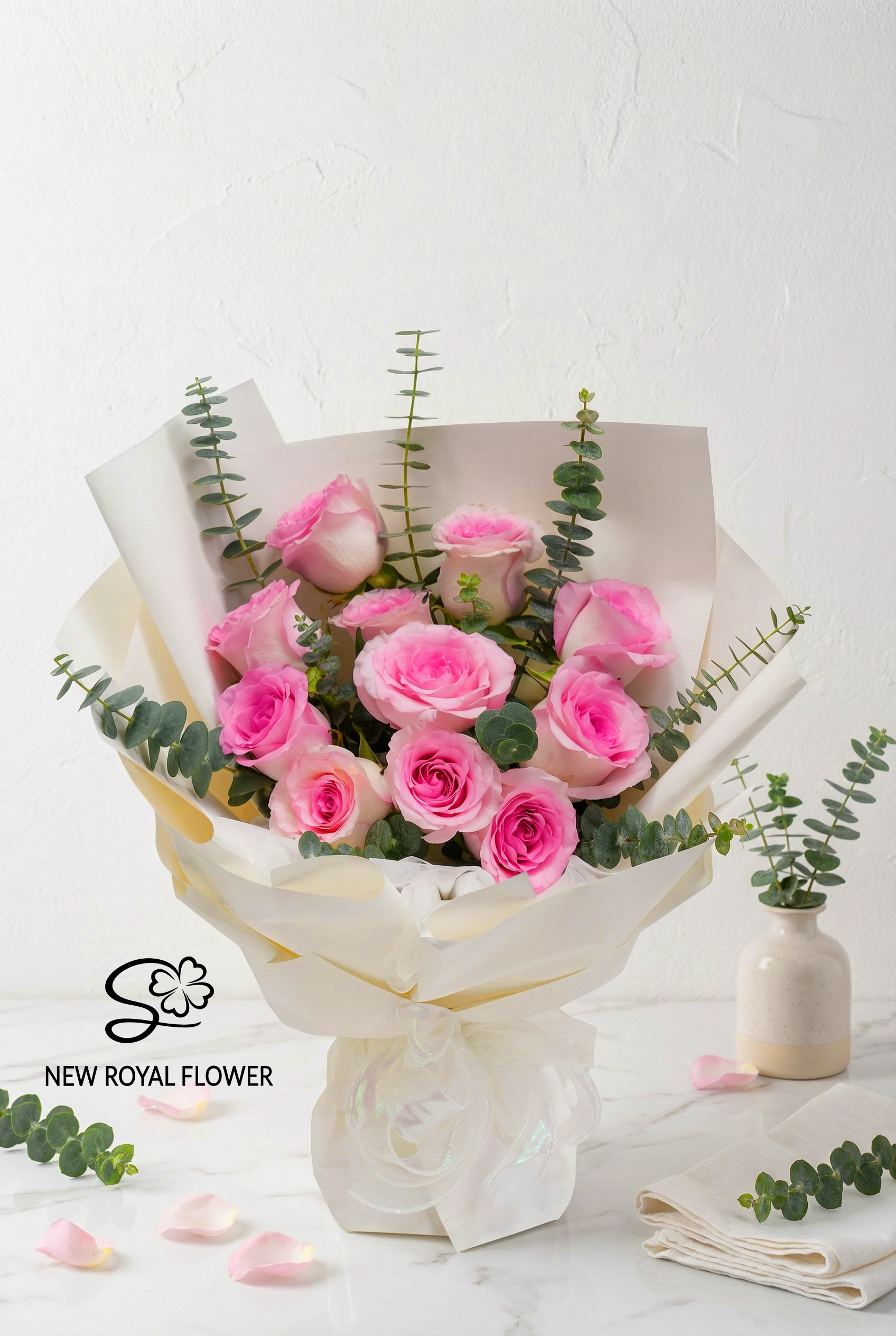 Blushing Pink Rose Bouquet