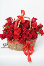 Eternal Love Red Rose Basket