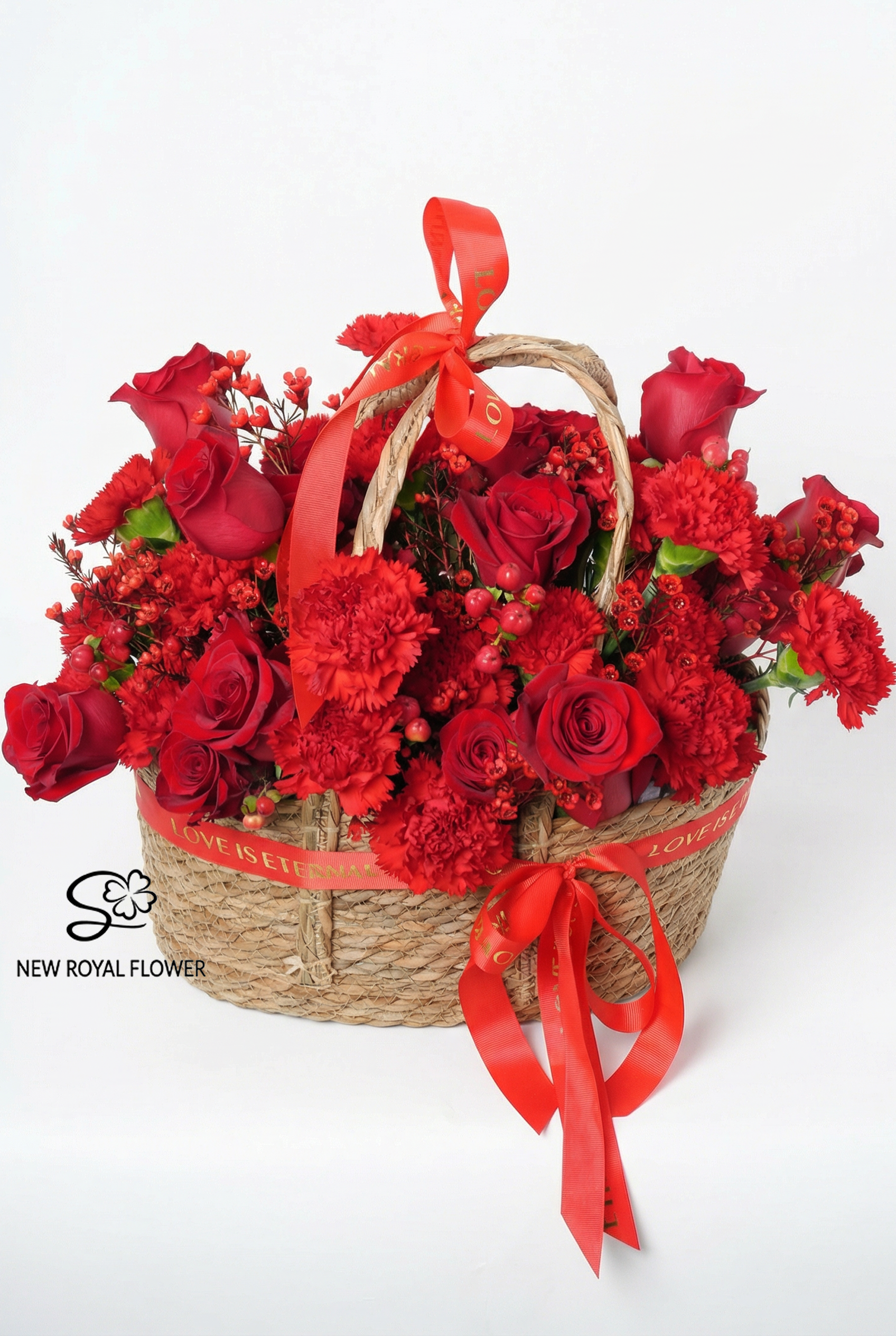 Eternal Love Red Rose Basket