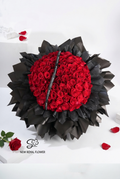 “100 Red Roses Round Bouquet: A Timeless Emblem of Passionate Devotion”