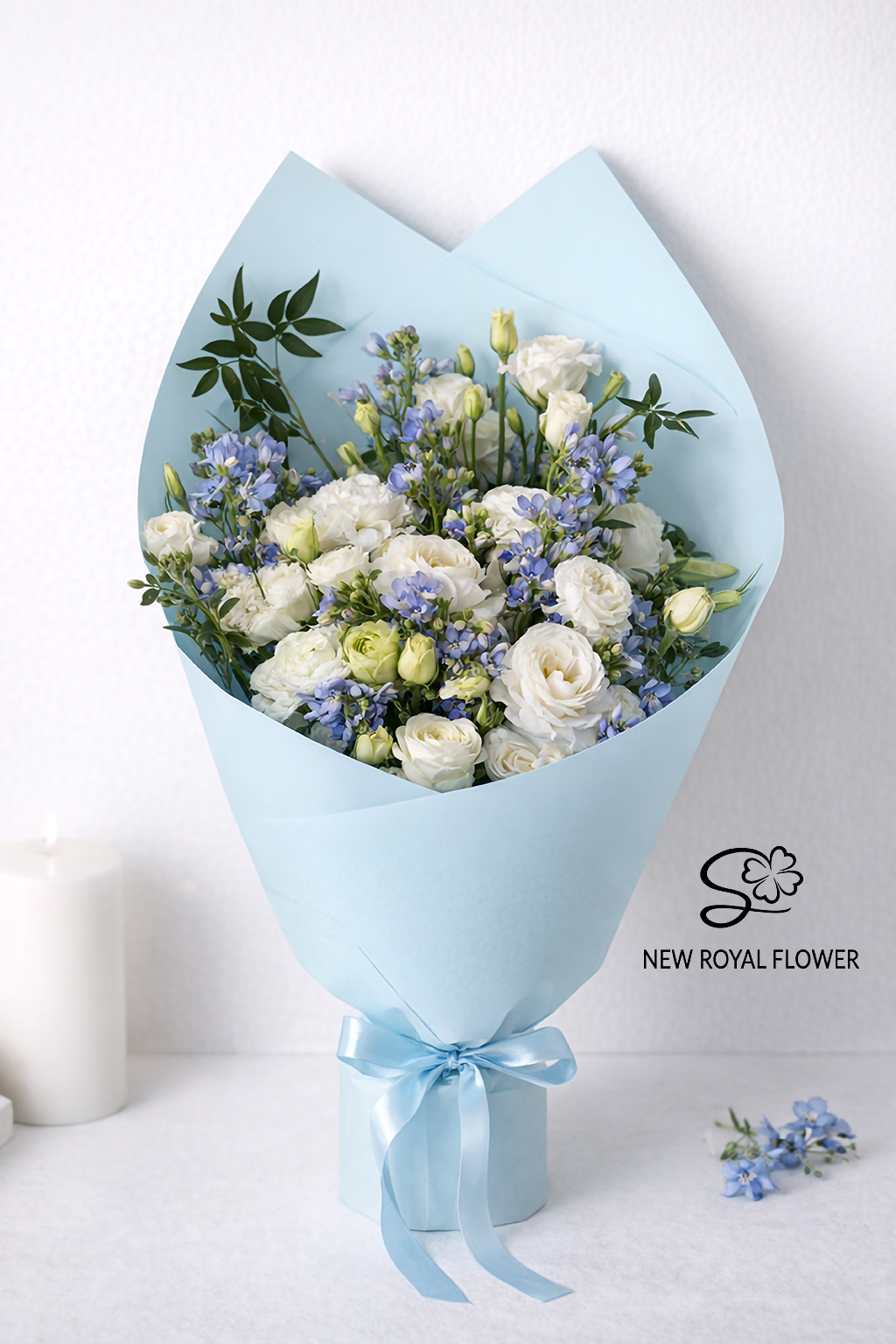 Serene Sky Blossom Bouquet