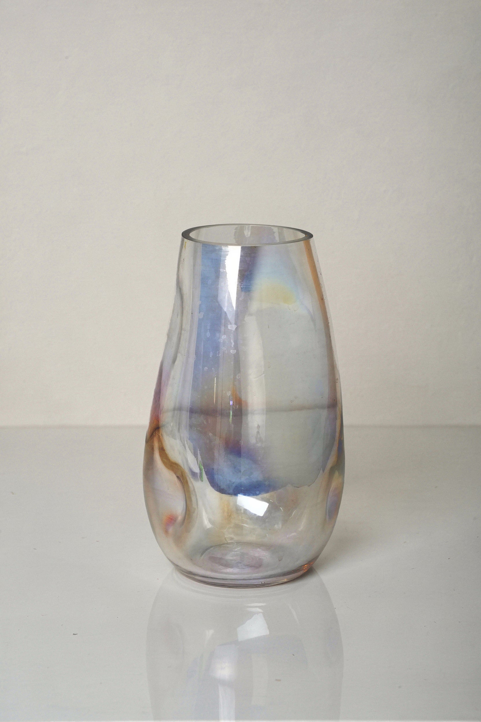 Iridescent Glass Decorative Vase – 30 cm