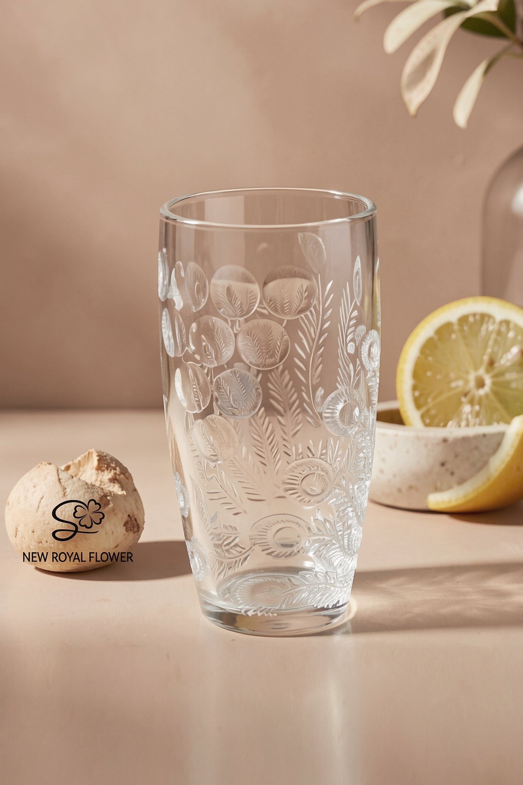Royal Bloom™ Clear Embossed Glass Vase