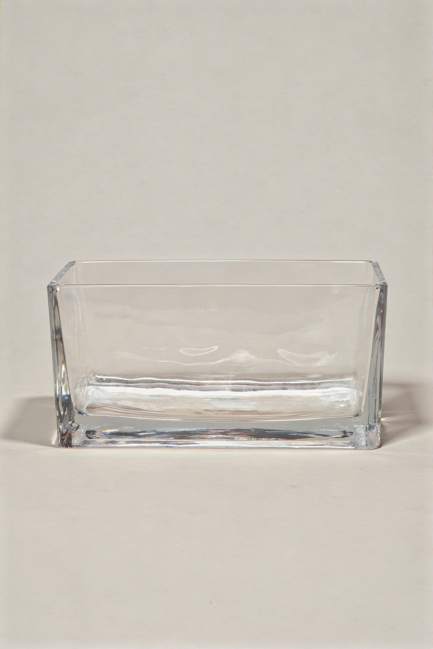 Square Clear Glass Vase
