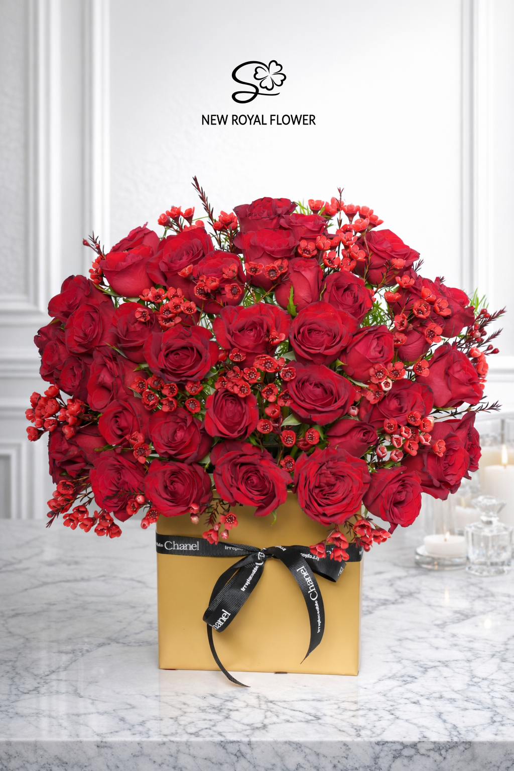 Crimson Opulence Luxury Rose Box