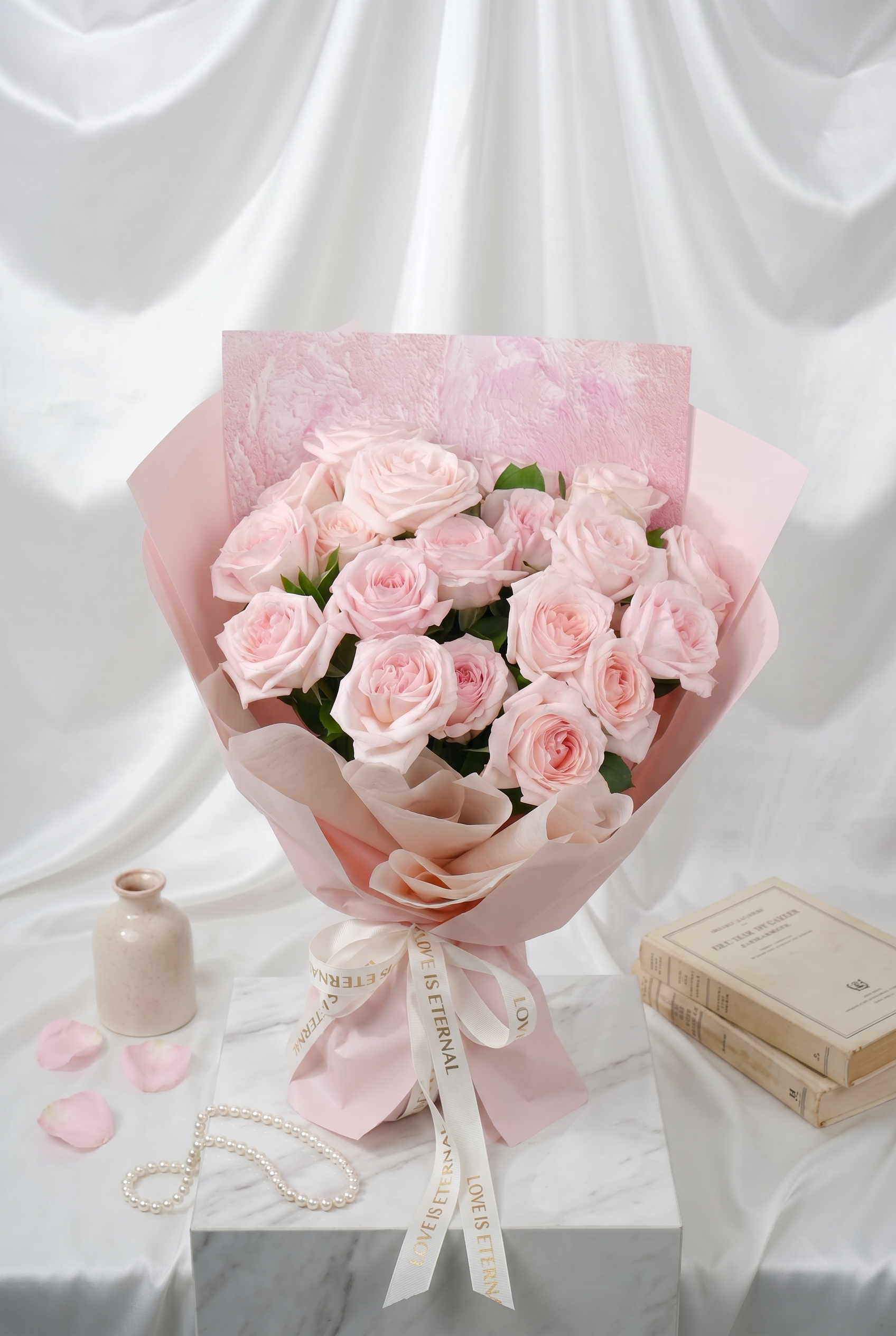 Blush Eternal Pink Rose Bouquet