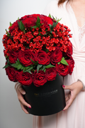 Scarlet Passion Luxury Rose Hat Box