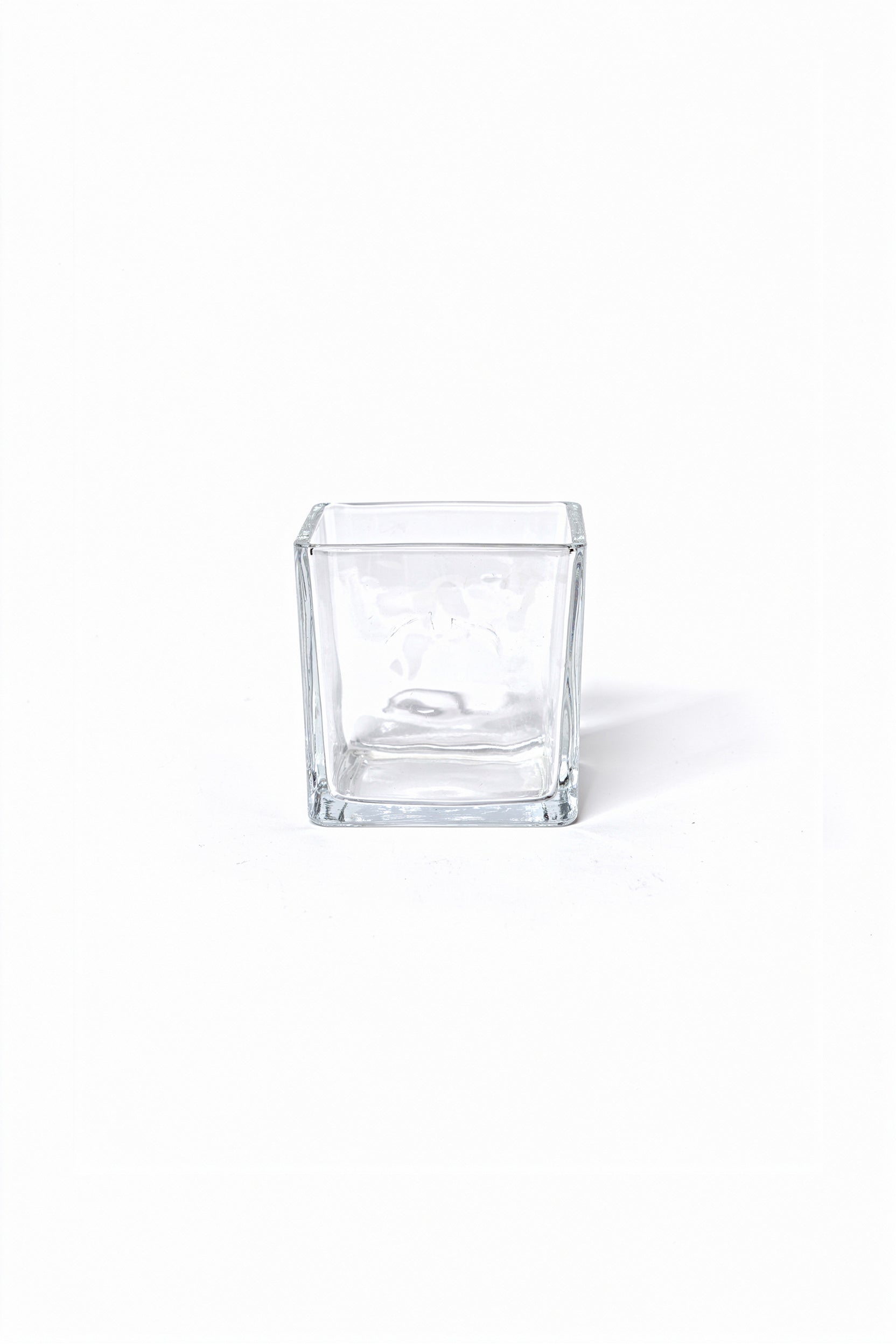 Square Clear Glass Vase