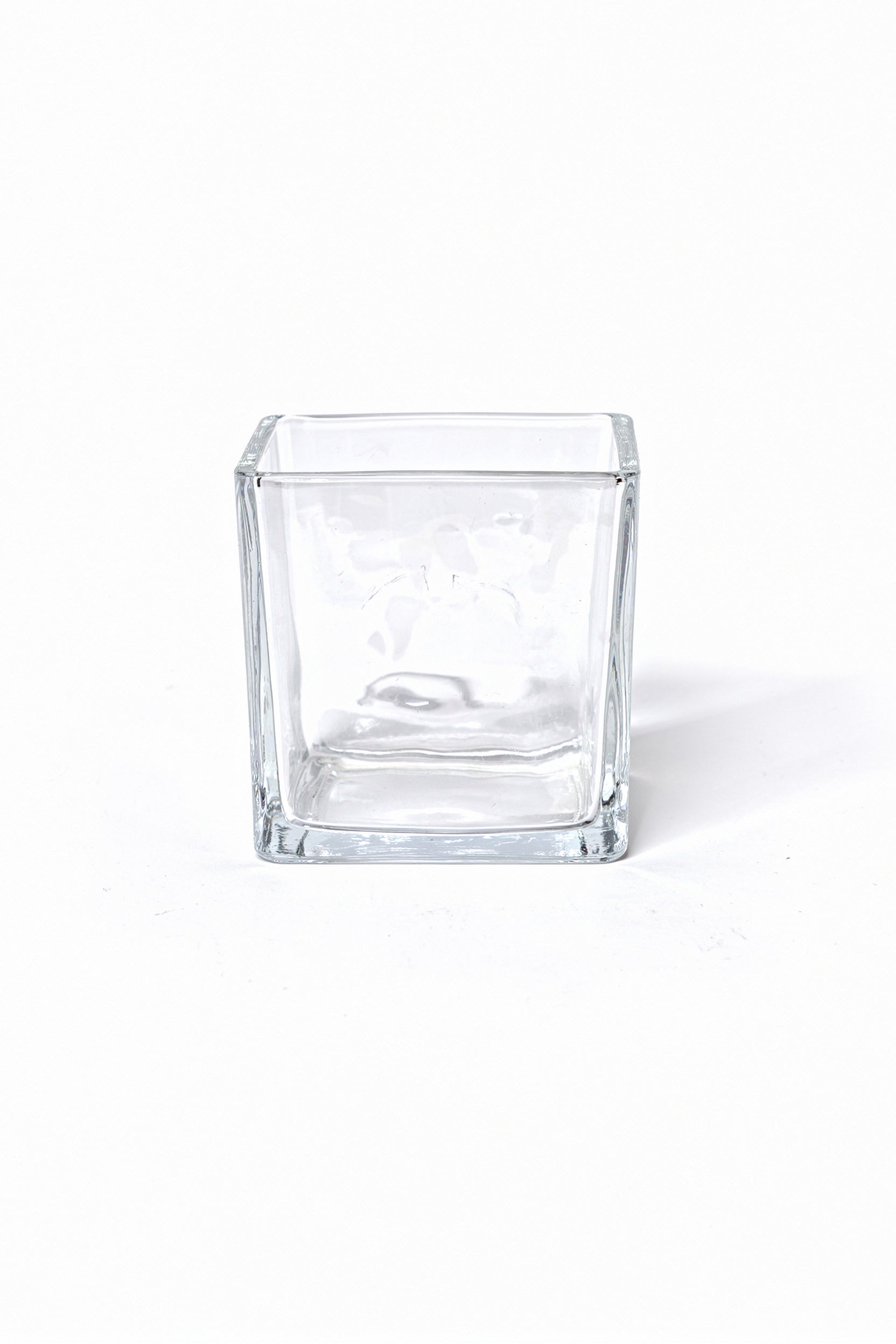 Square Clear Glass Vase