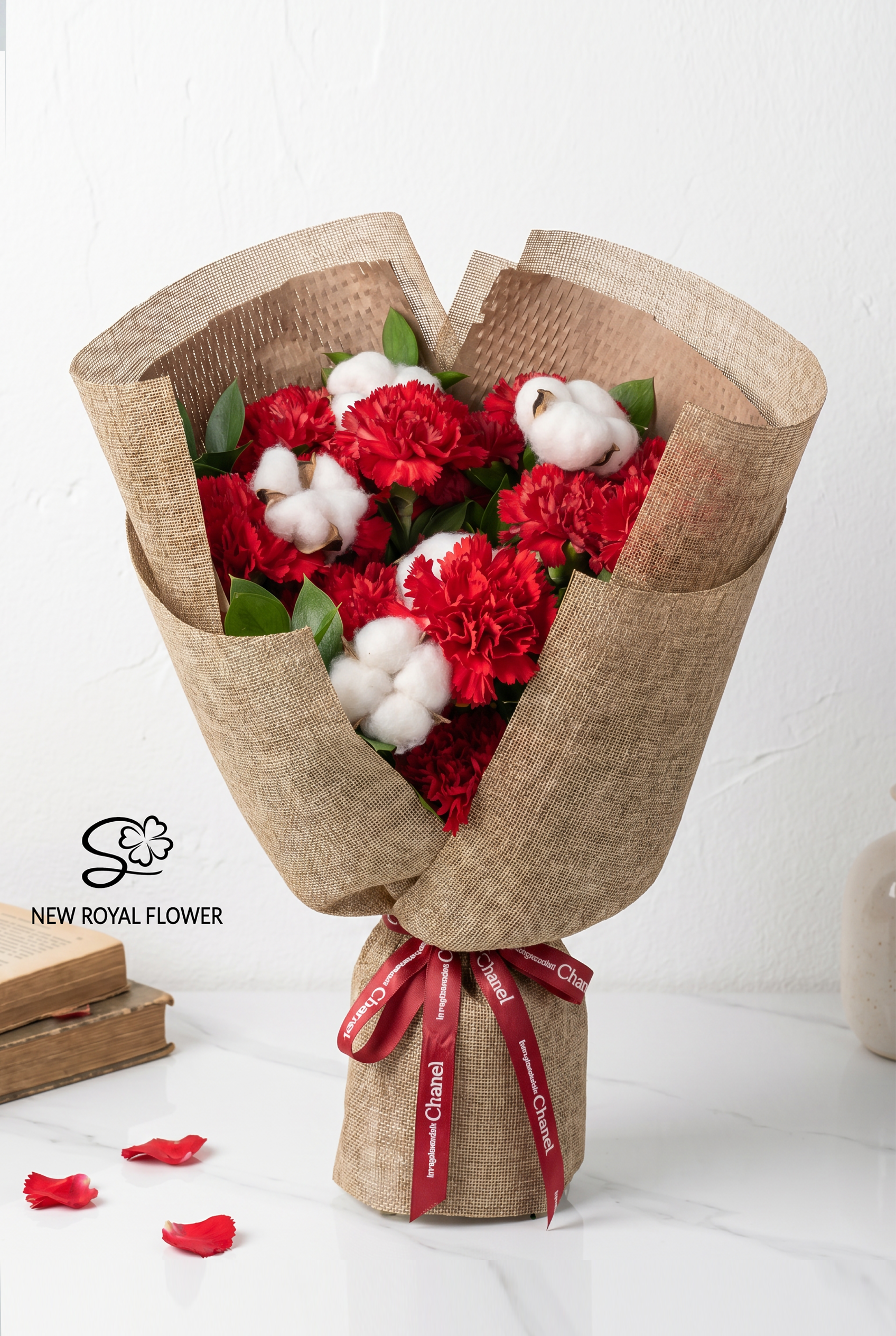 Rustic Red Carnation Bouquet