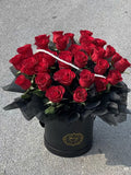 Red Rose Box Bouquet 33 Stems, 51 Stems, 101 Stems