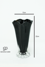 Elegant Fluted Glass Flower Vase