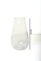 Clear Frosted Textured Glass Vase – 30cm