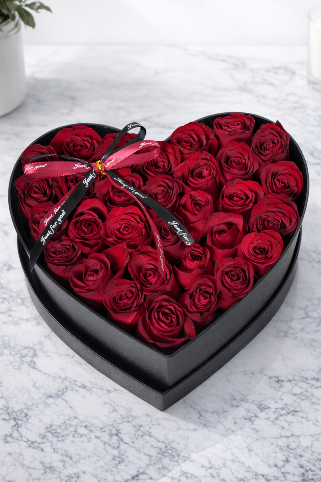 Eternal Love – Red Rose Heart Box
