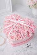 Blush Pink Heart Rose Box