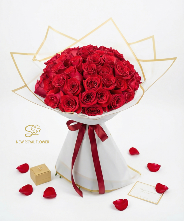 50 red rose bouquet