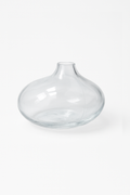 Onion-Shaped Clear Glass Vase