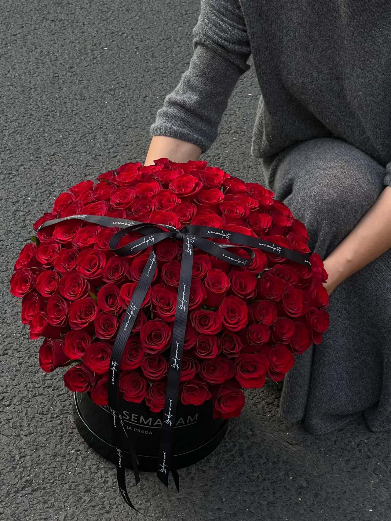 Red Rose Box Bouquet 33 Stems, 51 Stems, 101 Stems