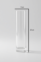 Slim Cylinder Clear Glass Vase