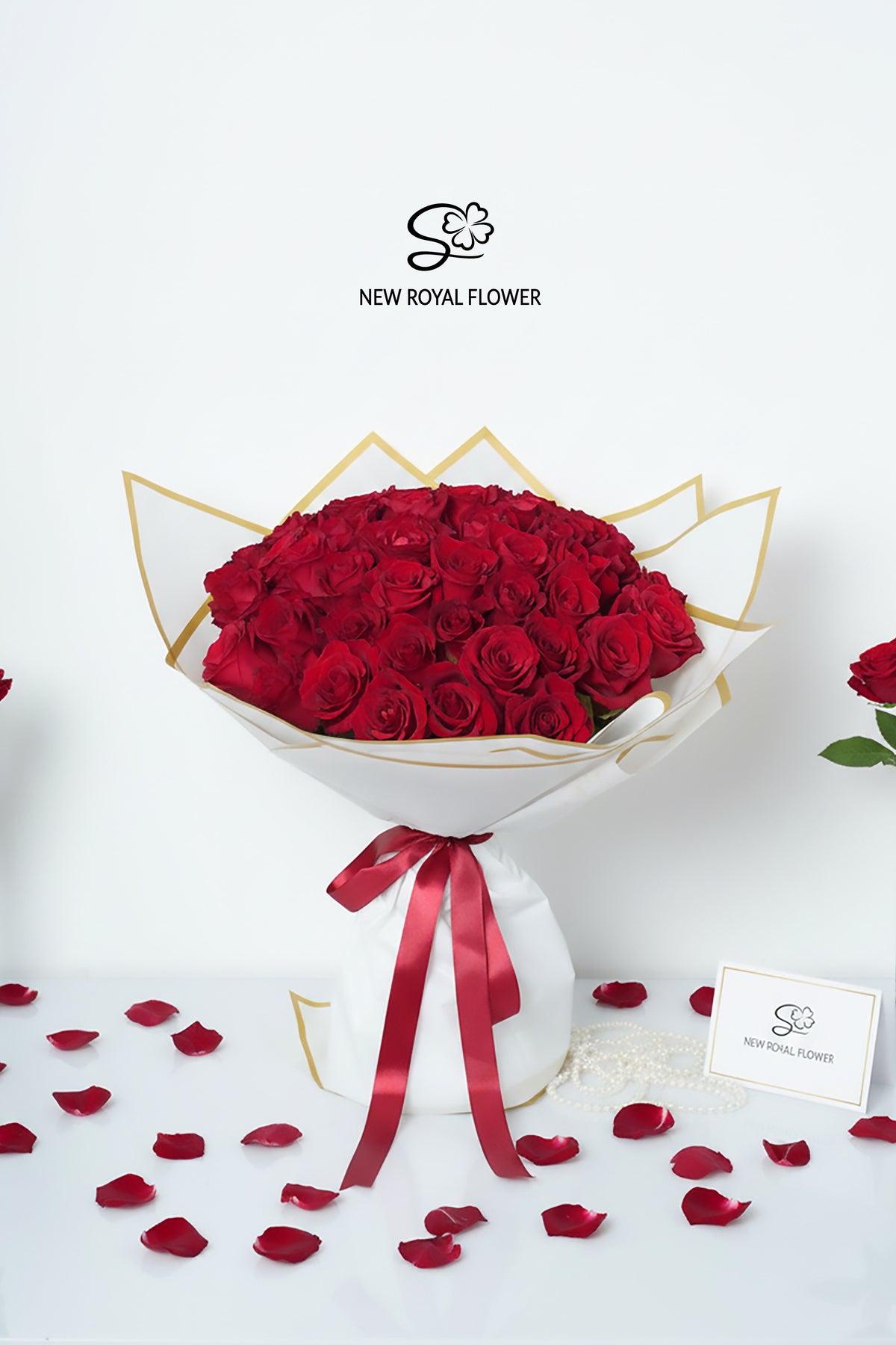 50 red rose bouquet