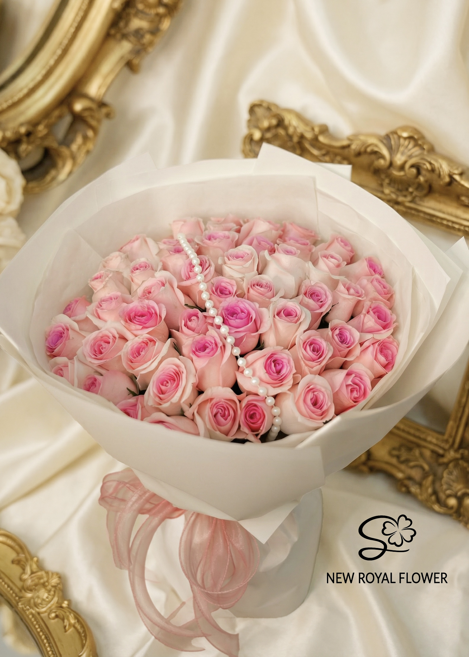 Pearl Blush Rose Bouquet