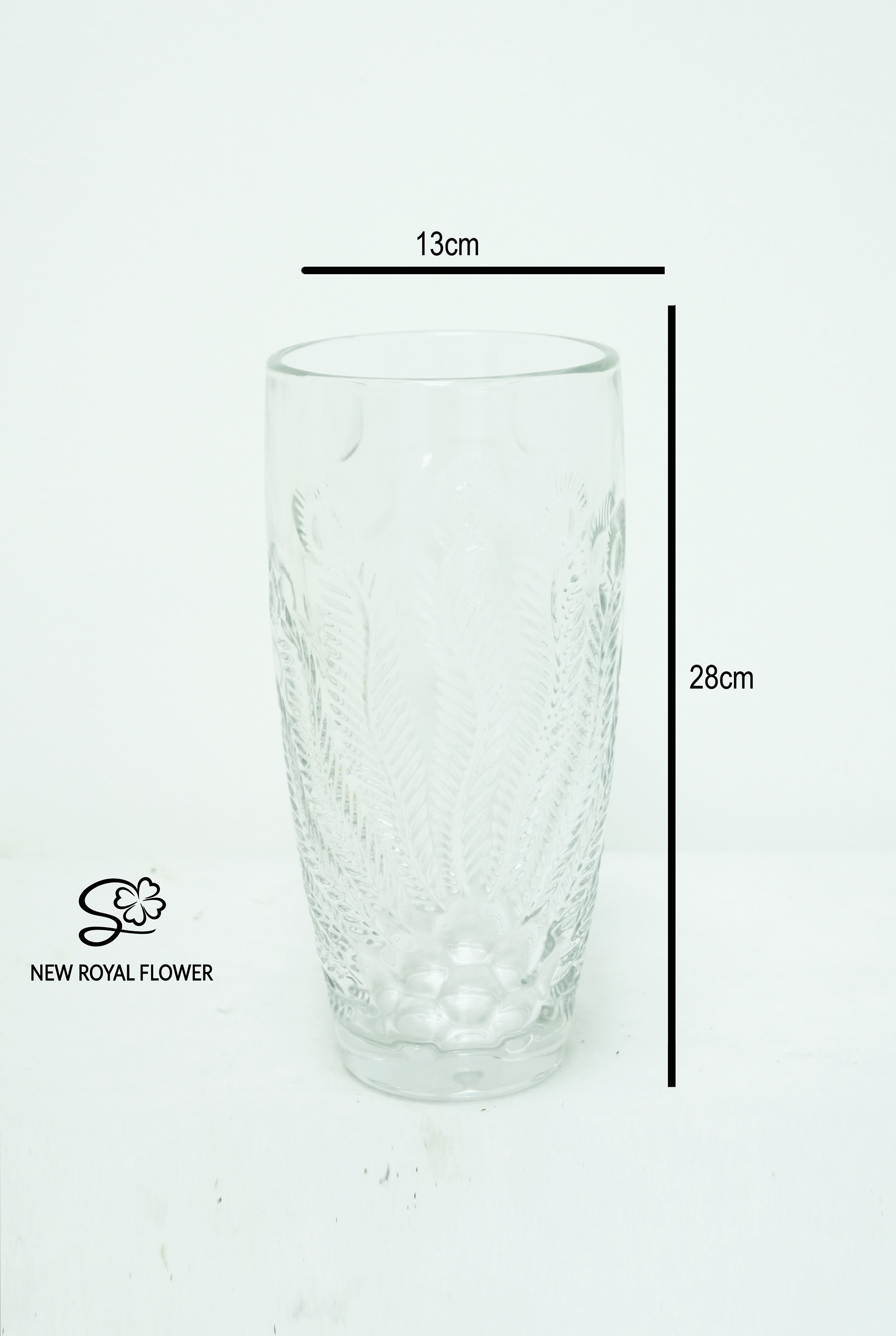 Royal Bloom™ Clear Embossed Glass Vase