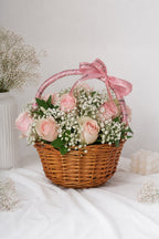 Blush Pink Rose Basket