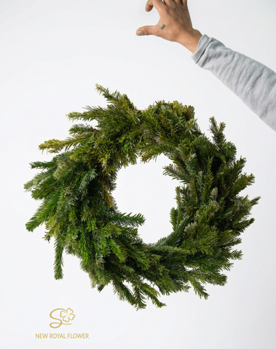 Christmas Wreath Handcrafted Real Nordmann Fir